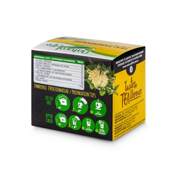 Natural Life Elderflower Herbal Tea Infusion x 20 Tea Bags Back