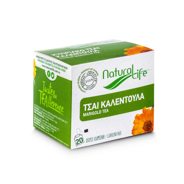 Natural Life Marigold Herbal Tea Infusion x 20 Tea Bags Side