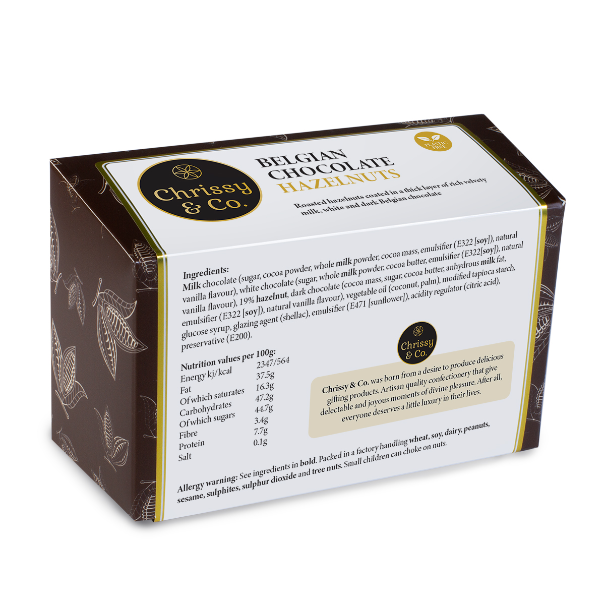 Chrissy & Co. Belgian Chocolate Covered Hazelnuts Gift Box Chrissy & Co. Belgian Chocolate Covered Hazelnuts Gift Box