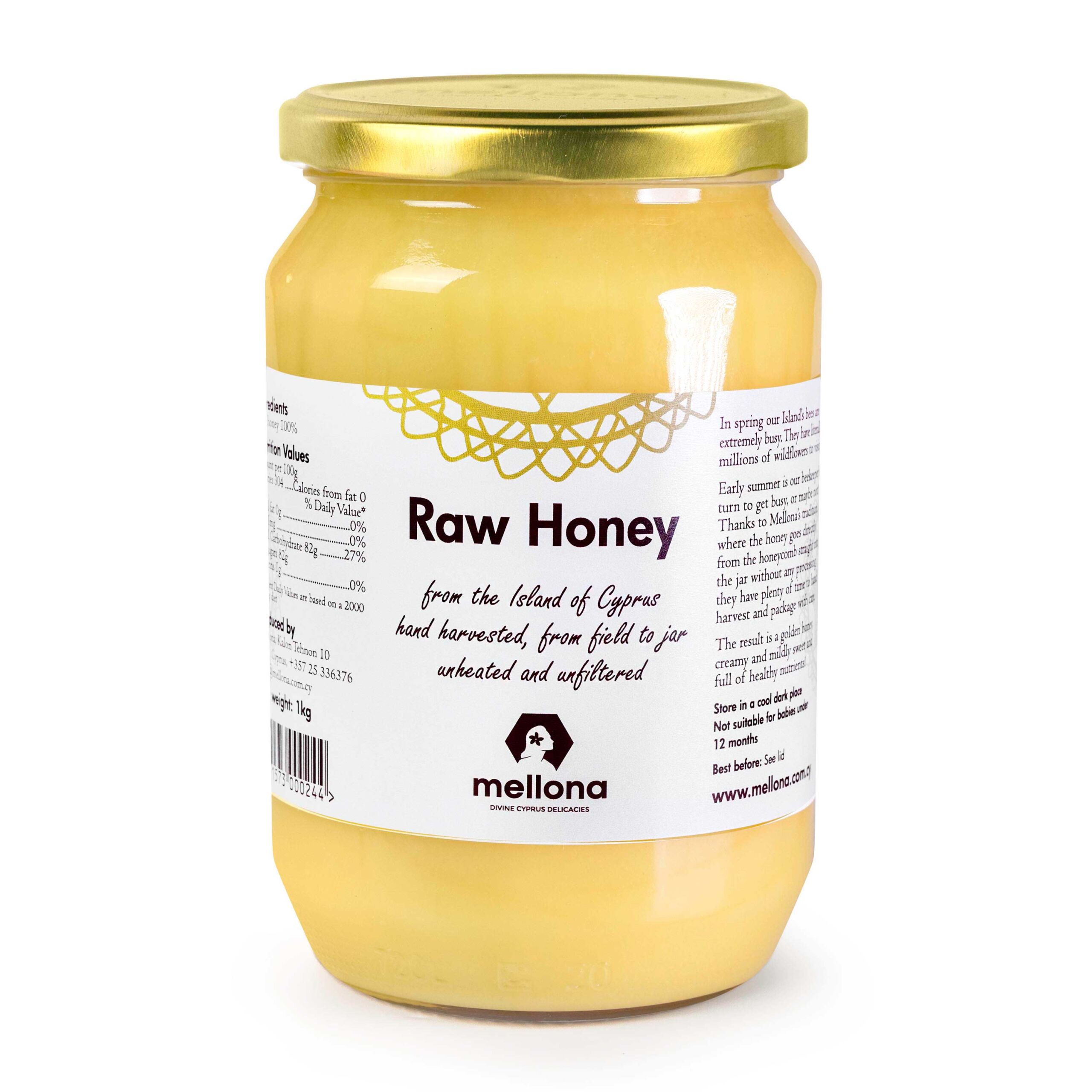 Mellona 100% Pure Natural Raw Honey 1kg Mellona 100% Pure Natural Raw Honey 1kg