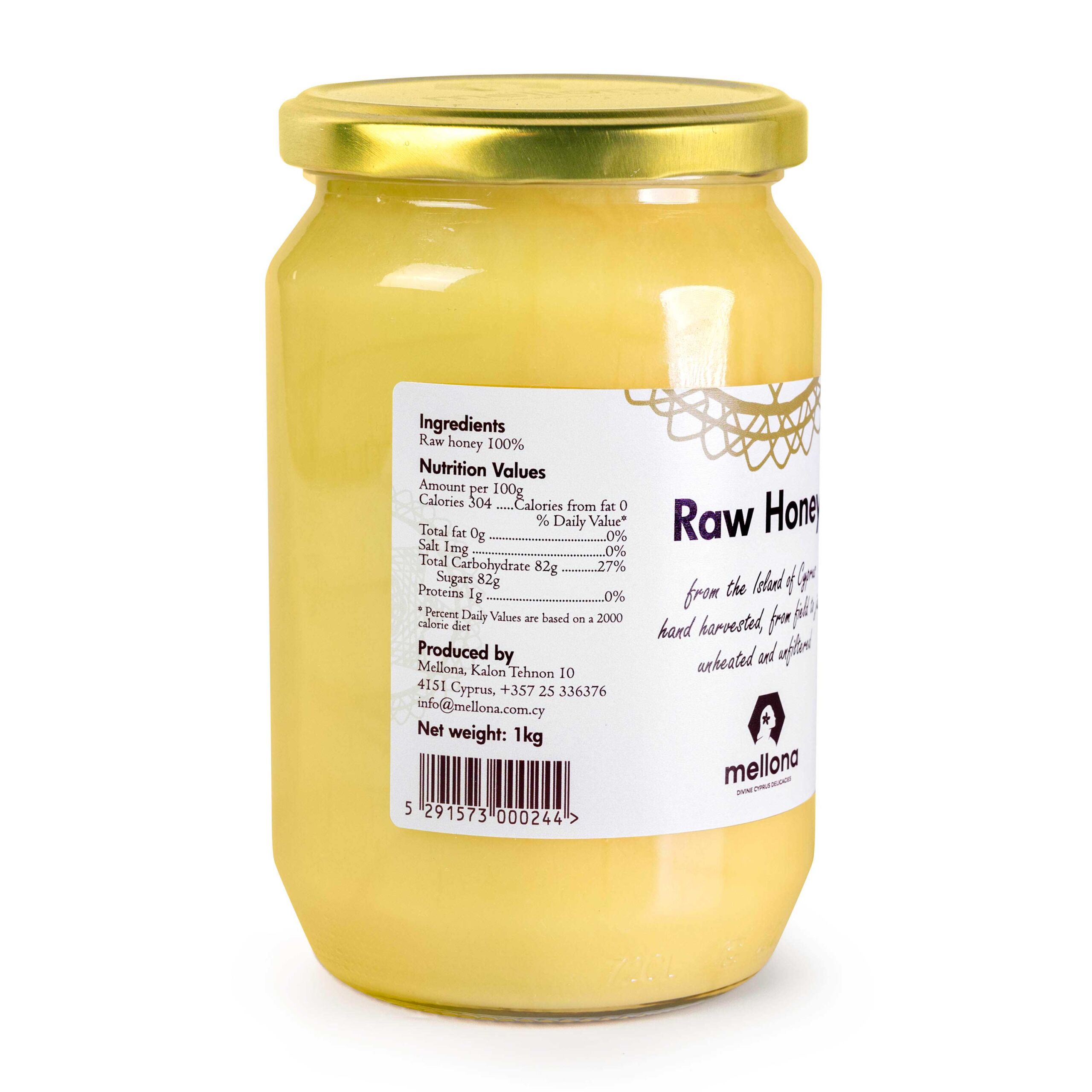 Mellona 100% Pure Natural Raw Honey 1kg Mellona 100% Pure Natural Raw Honey 1kg
