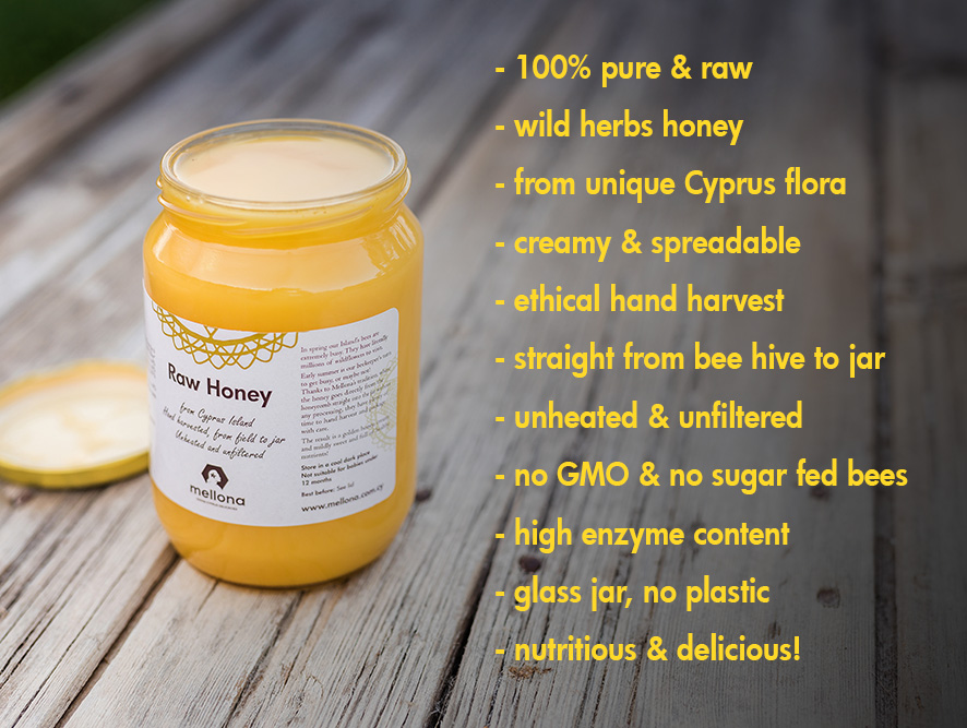 Mellona 100% Pure Natural Raw Honey 1kg Infographic Mellona 100% Pure Natural Raw Honey 1kg Infographic