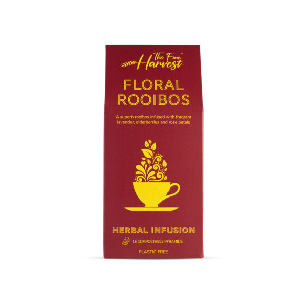 The Fine Harvest Luxury Floral Rooibos Tea 15 Compostable Tea Pyramids