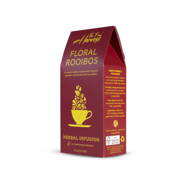 The Fine Harvest Luxury Floral Rooibos Tea 15 Compostable Tea Pyramids