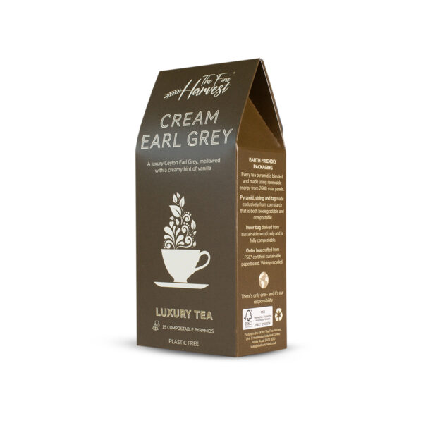 The Fine Harvest Luxury Cream Earl Grey Tea Compostable Pyramids