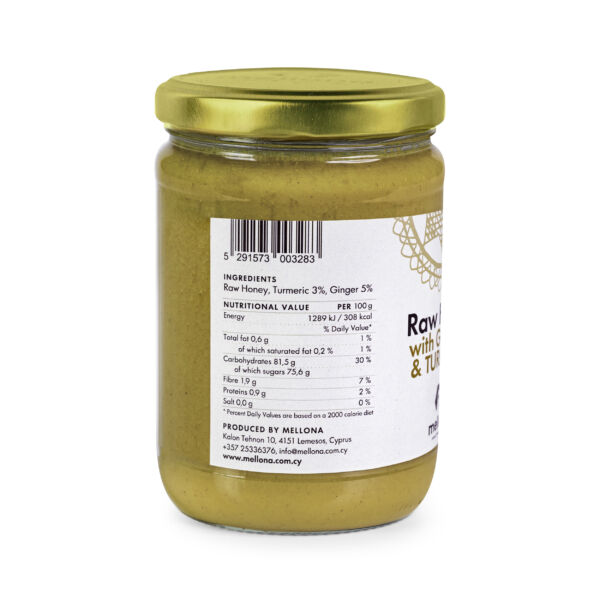 Mellona Raw Honey with Ginger and Turmeric Superfood 700g