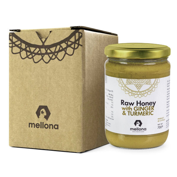 Mellona Raw Honey with Ginger and Turmeric Superfood 700g