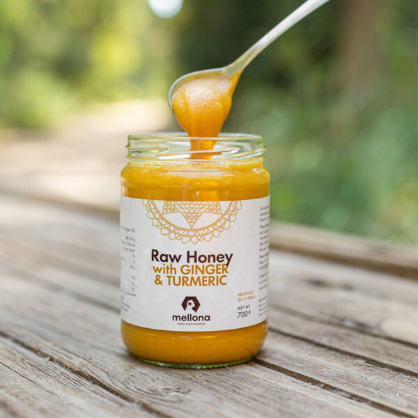 Mellona Raw Honey with Ginger and Turmeric Superfood 700g