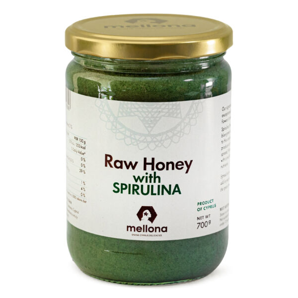 Mellona Raw Honey with Spirulina Superfood 700g