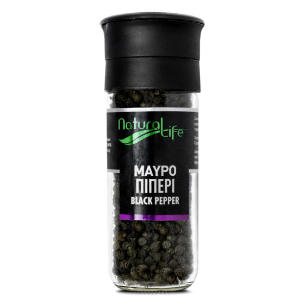 Natural Life Black Pepper Peppercorns Mill Reusable