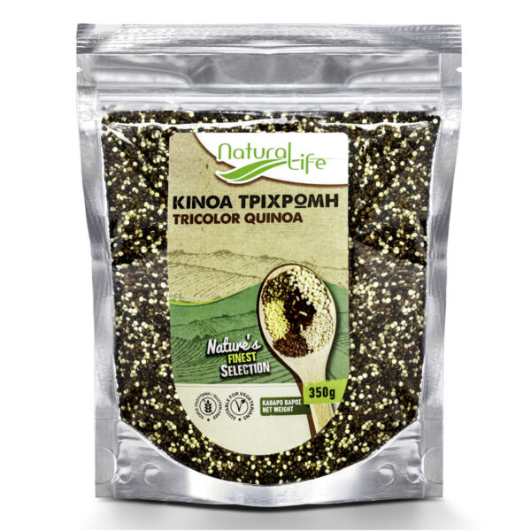 Natural Life Tricolour Quinoa 350g in resealable pouch