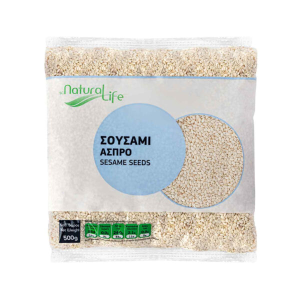 Natural Life White Hulled Sesame Seeds 500g