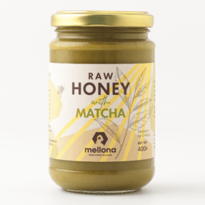 Mellona Raw Honey With Matcha 400g